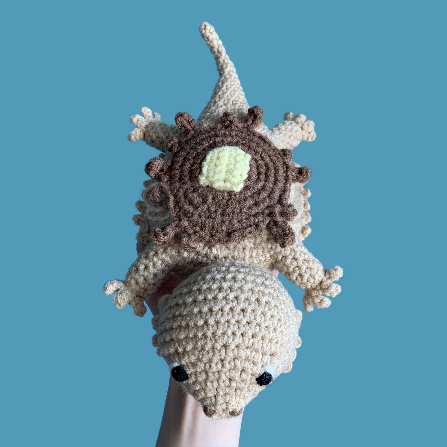 Buttermilk the Bearded Dragon Pancake Amigurumi Plushie