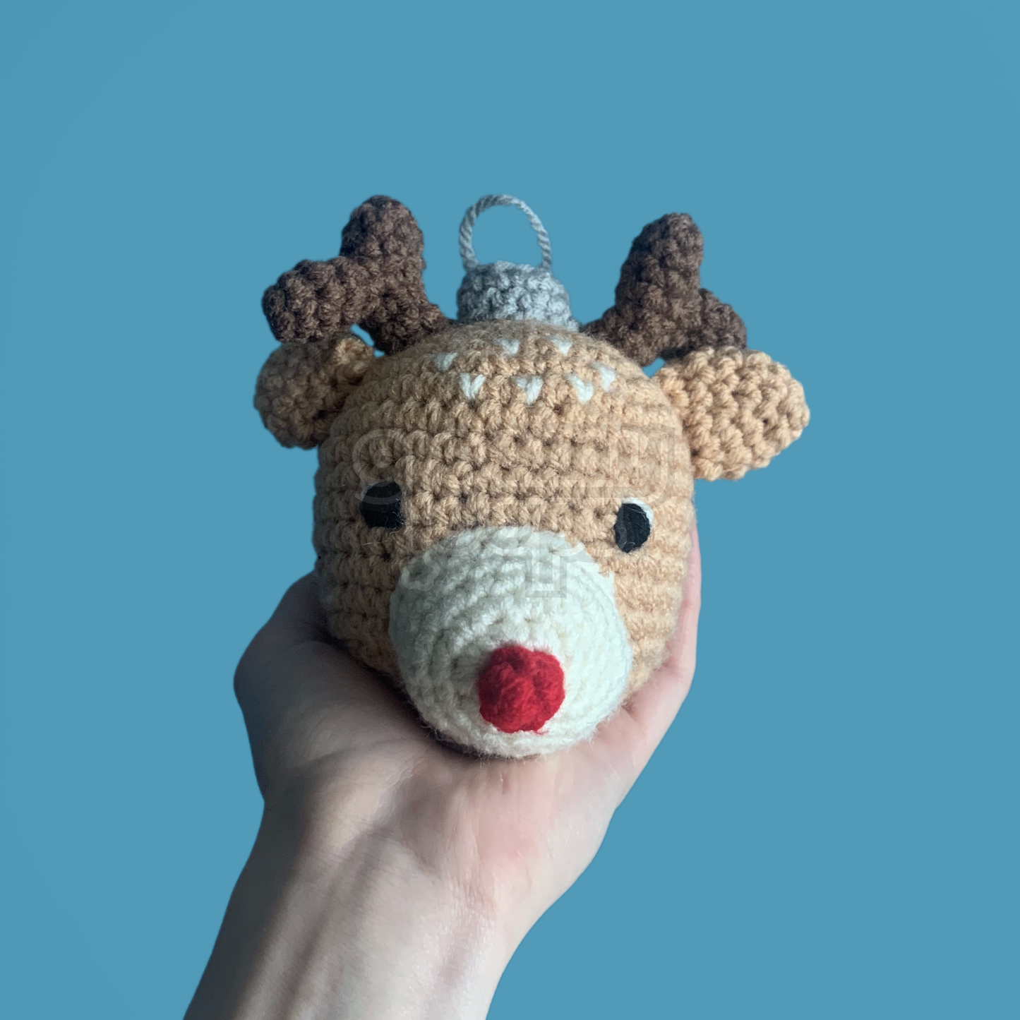 XL Red Nosed Reindeer Bauble